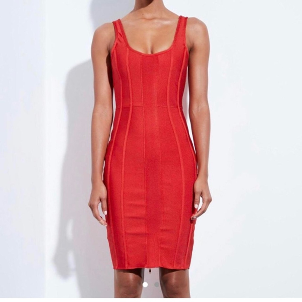 Red Sleeveless Bodycon Dress